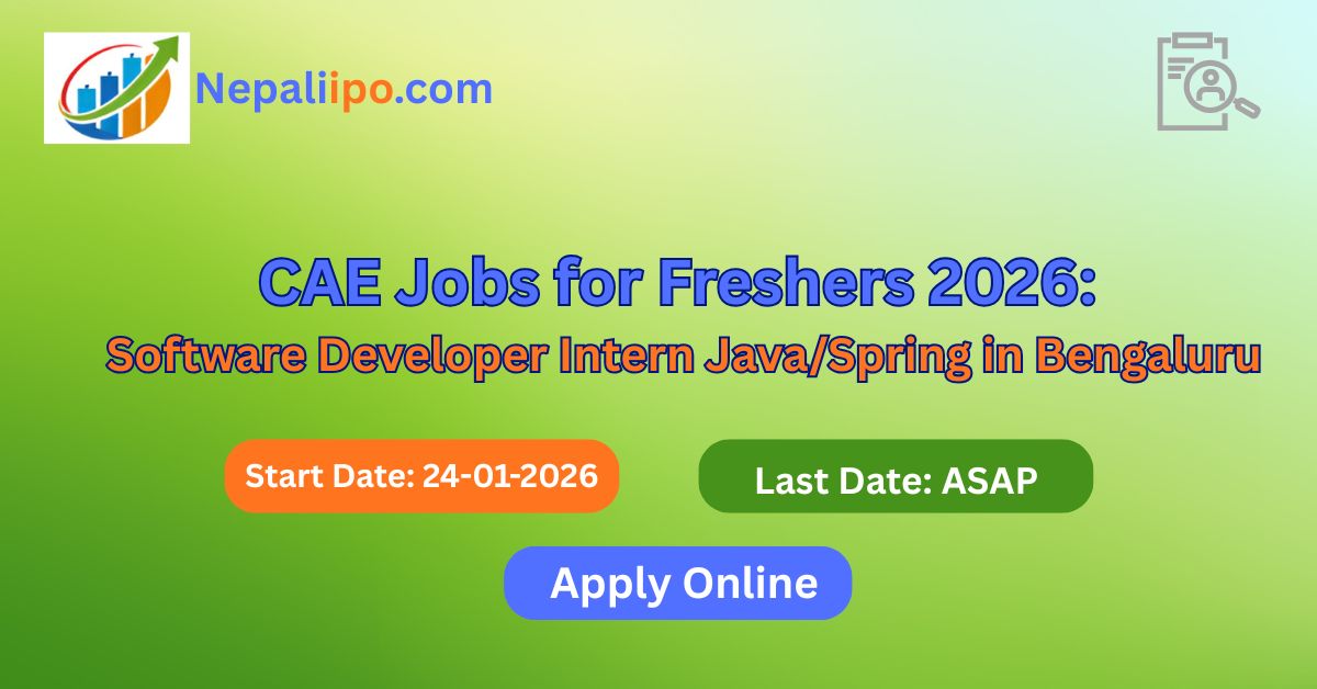 CAE Jobs for Freshers 2026: Software Developer Intern Java/Spring in Bengaluru