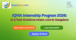 IQVIA Internship Program 2026: AI & Tech Solutions Intern Jobs in Bengaluru