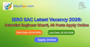ISRO SAC Latest Vacancy 2026: Scientist Engineer Bharti, 49 Posts Apply Online
