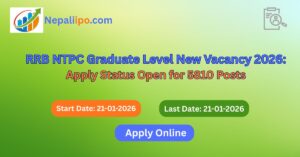RRB NTPC Graduate Level New Vacancy 2026: Apply Status Open for 5810 Posts