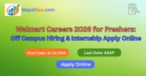 Walmart Careers 2026 for Freshers: Off Campus Hiring & Internship Apply Online