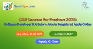 CAE Careers for Freshers 2026: Software Developer & AI Intern Jobs in Bengaluru | Apply Online