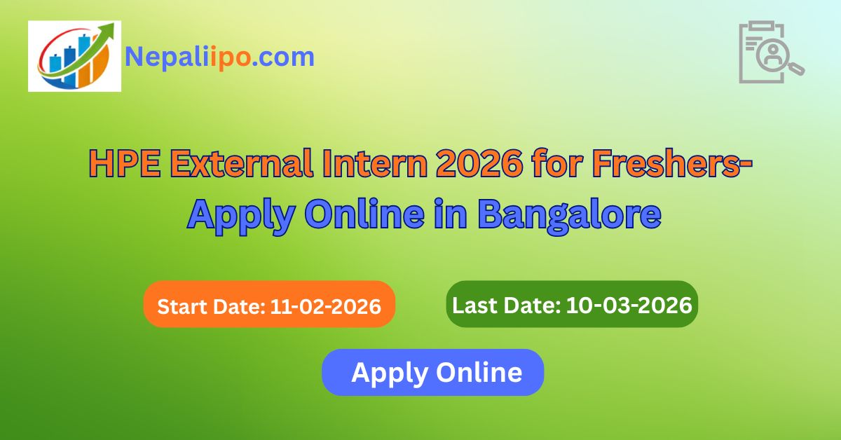 HPE External Intern 2026 for Freshers – Apply Online in Bangalore