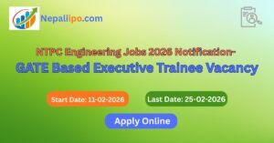 NTPC Engineering Jobs 2026 Notification – GATE Based Executive Trainee Vacancy