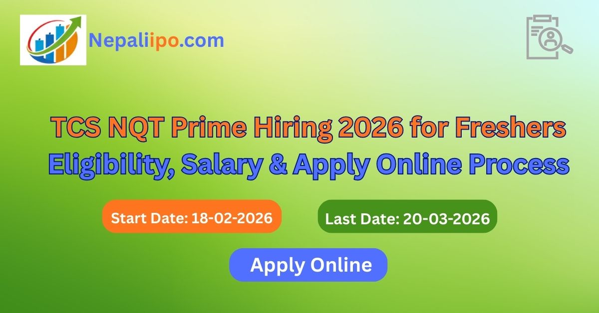 TCS NQT Prime Hiring 2026 for Freshers – Eligibility, Salary & Apply Online Process