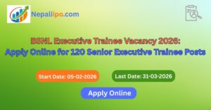 BSNL Executive Trainee Vacancy 2026