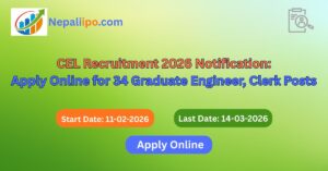 CEL Recruitment 2026 Notification