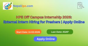 HPE Off Campus Internship 2026