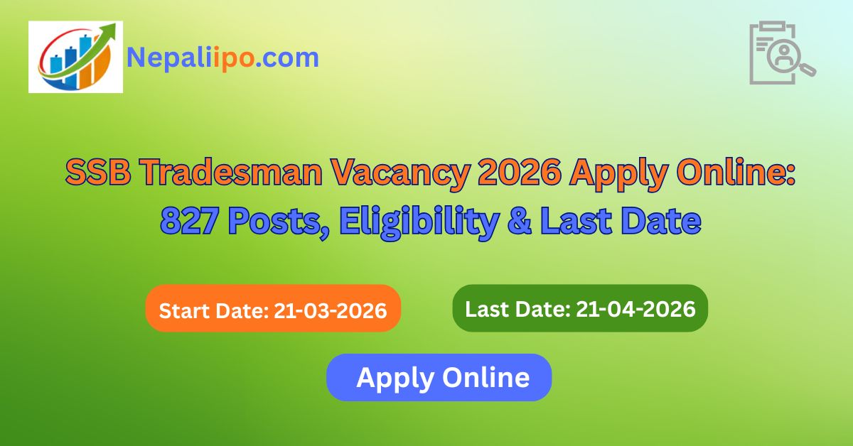 SSB Tradesman Vacancy 2026 Apply Online