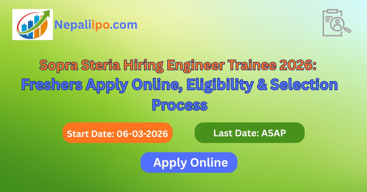 Sopra Steria Hiring Engineer Trainee 2026