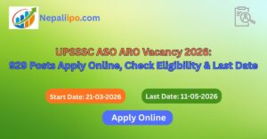 UPSSSC ASO ARO Vacancy 2026